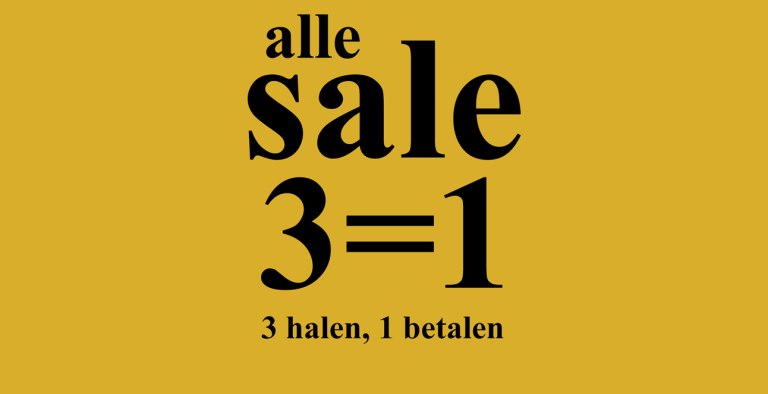 Alle sale 3 = 1